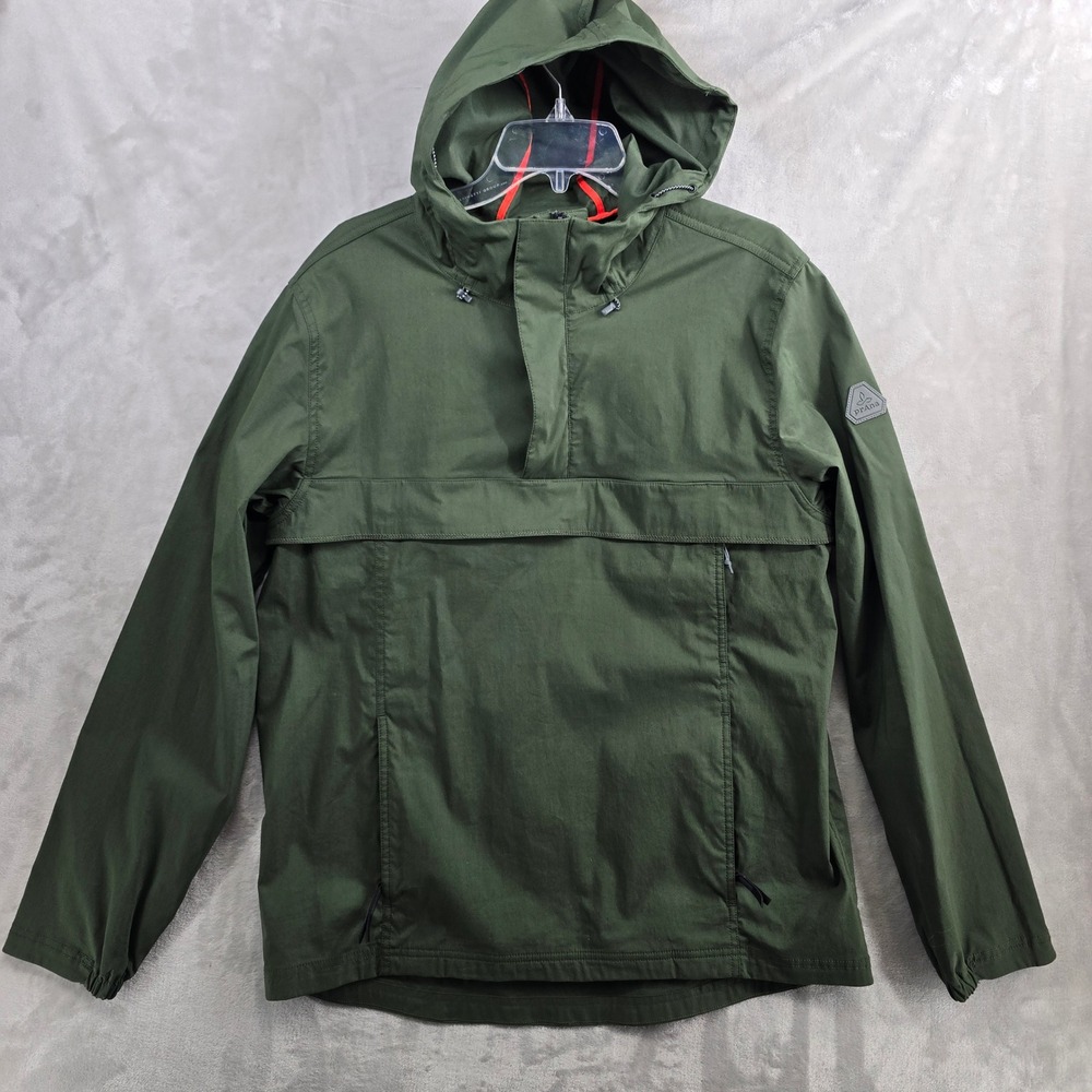 Prana Mens‎ Green Anorak Pullover Hooded Jacket Size Medium windbreaker